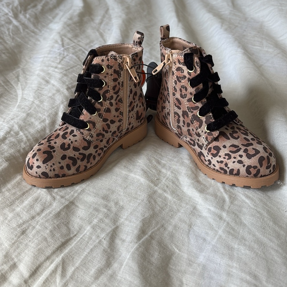 NWT Never worn Wonder Nation Toddler Girls Leopard Fashion Boots Size 9 - Picture 3 of 5